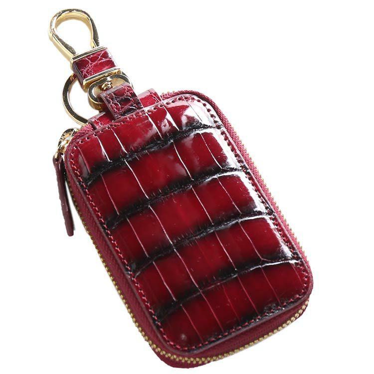 クロコダイル スマートキーケース シャイニング 加工 ゴールド 金具