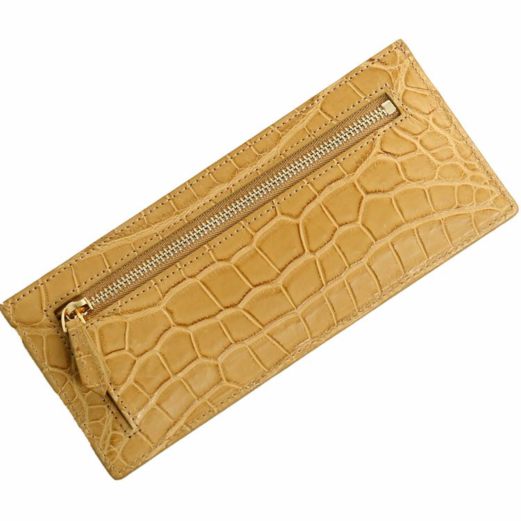 クロコダイル 薄型 コンパクト 長財布 メンズ ポロサス スモール ...