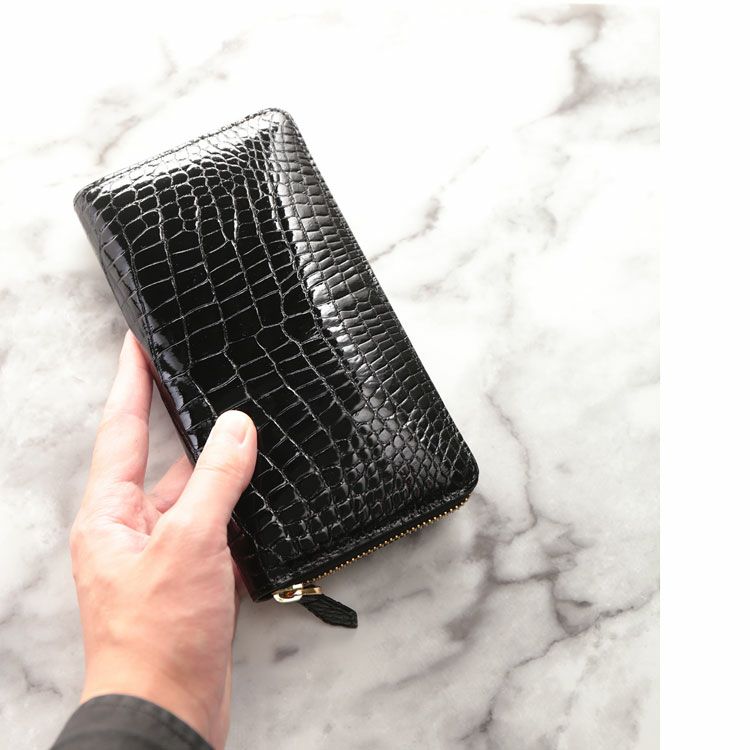 実物撮影 一枚革 クロコダイル メンズ ラウンドファスナー 新品 未使用 目地 楽天市場】【5%offクーポン】クロコダイル 多機能 長財布 メンズ