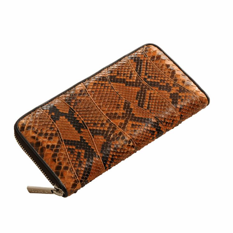 【新品】ダイヤモンドパイソンラウンドファスナー長財布 シャイニング加工ナチュラル ダイヤモンド パイソン 長財布 シャイニング加工 ラウンド