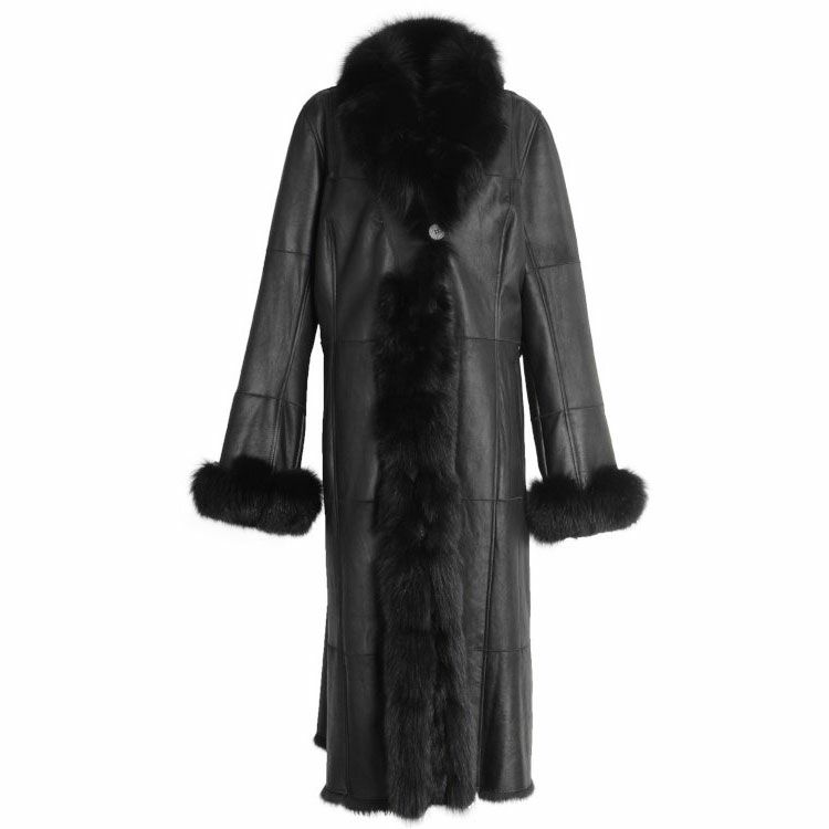 訳あり】ラビット ダブルフェイス ロングコート フォックストリミング