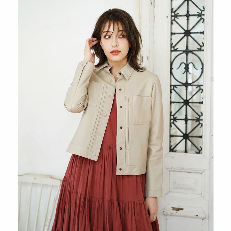 BRIGITTE ブリジット ラムレザー ジャケット M LOEFF＞ラムレザー フライトジャケット UNISEX