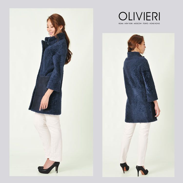 OLIVIERI/オリヴィエリ トスカーナ ムートン コート ロング ダブル