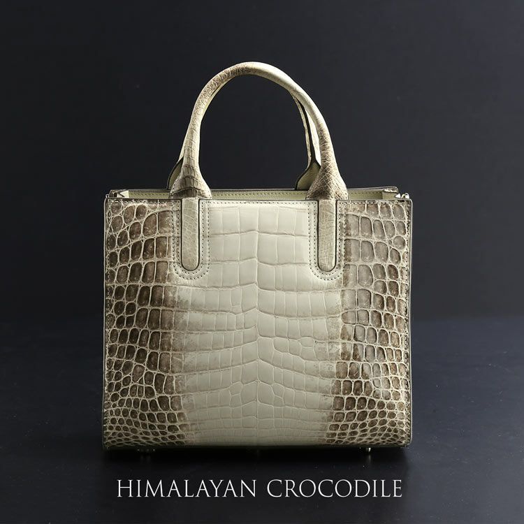 ヒマラヤクロコダイルハンドバッグセンター取りシャイニング