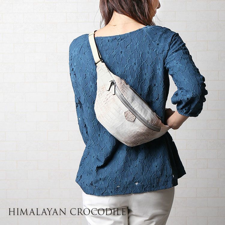 クロコダイル ヒマラヤ 染め ボディバッグ ウエストバッグ ウエストポーチ クロコダイル ヒマラヤ 染め ボディバッグ ウエストバッグ