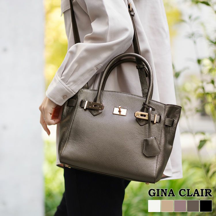 本革 バッグ レディース GINA CRAIL 2way レザー 牛革 シュリンクレザー ス