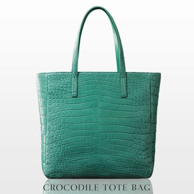 レディース-バッグ-マットクロコダイル-トートバッグ