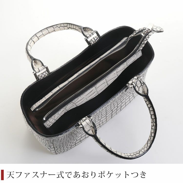 並行輸入　ハンドバック クロコダイル ハンドバッグ レディース センター取り 日本製