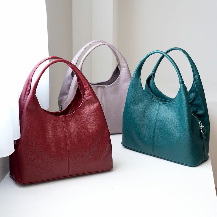 日本製牛革ハンドバッグ/レディースグレージュ