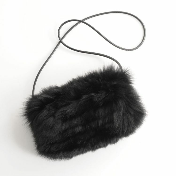 SAGA フォックス ブラック ファーバッグ ファー バッグ 日本製 SAGA フォックス ファーバッグ