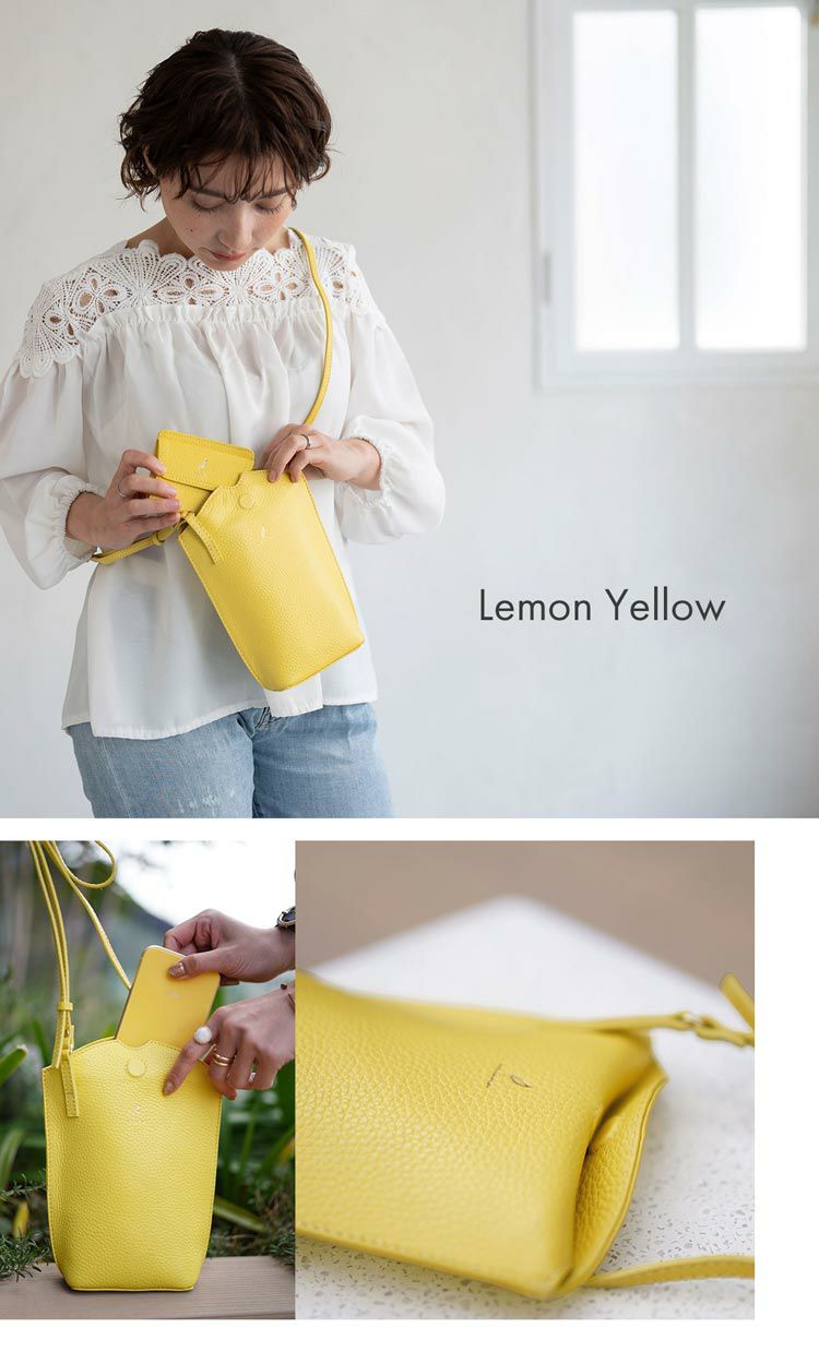 mienospiraショルダーバッグレディースレモンイエロー