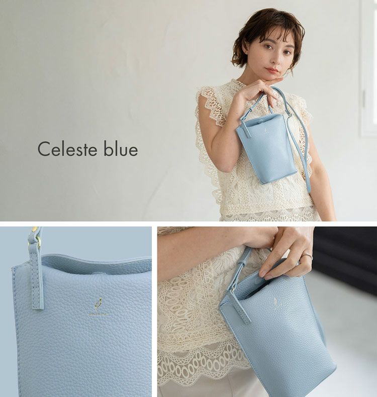 mienospiraショルダーバッグレディースセレストブルー