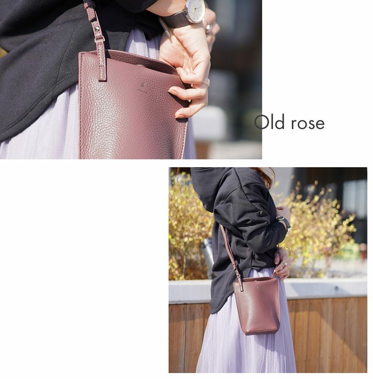 mienospiraショルダーバッグレディースオールドローズ