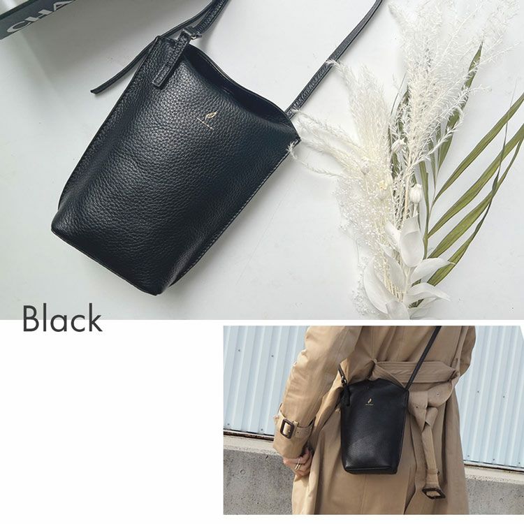mienospiraショルダーバッグレディースブラック