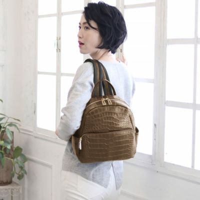 レディース-リュックサック-ワニ革｜リュックサックなら三京商会