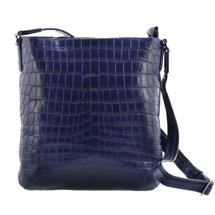 クロコダイル ショルダーバッグ レディース マット 加工 センター取り