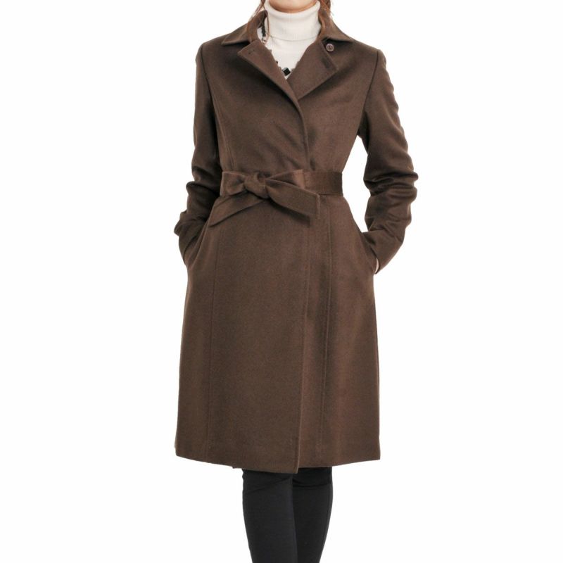 カシミヤ コート 着丈100cm 比翼仕立て カシミヤ100