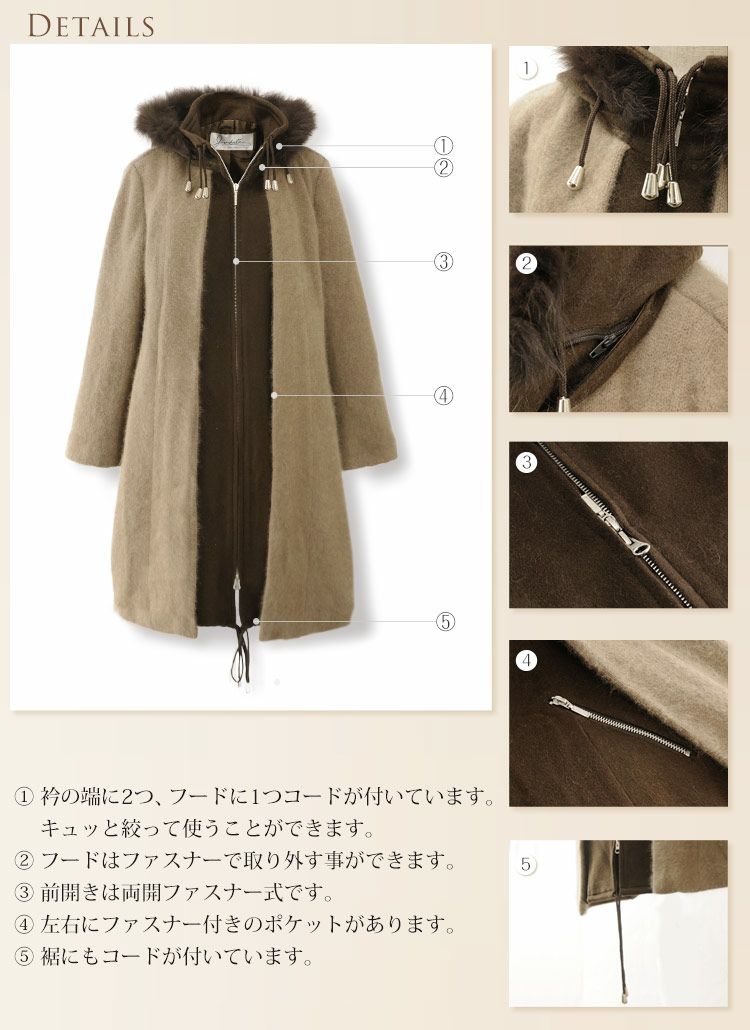美品❗️ミントグリーン ラム✖️ミンクファー　ヤーンニットコート