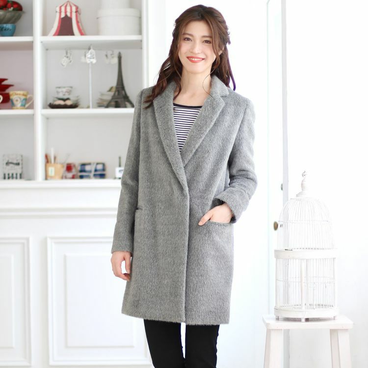 日本製 スーリーアルパカ チェスターコート レディース ZF