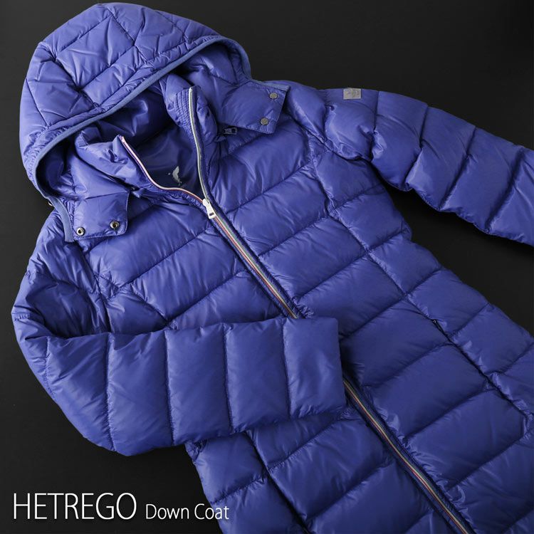 HETREGO(エトレゴ) ダウン コート フード付き レディース ネイビー 42 