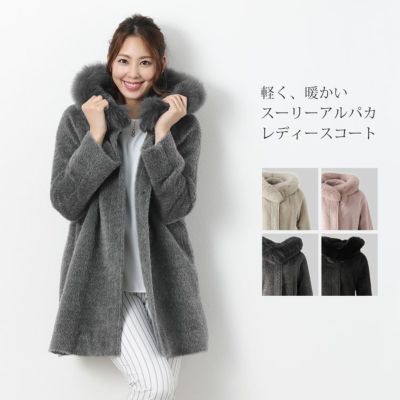 レディース-カシミヤ混・ウール・アンゴラ・アルパカ-コート