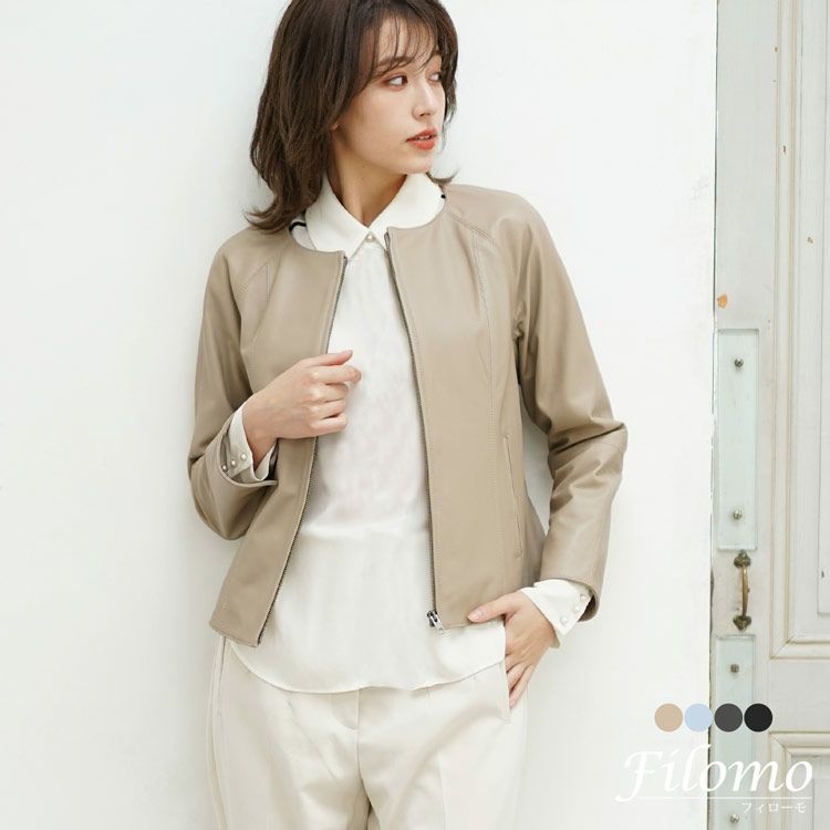 予約商品] LAMB LEATHER W-RIDERS JACKET | ラムレザーダブル