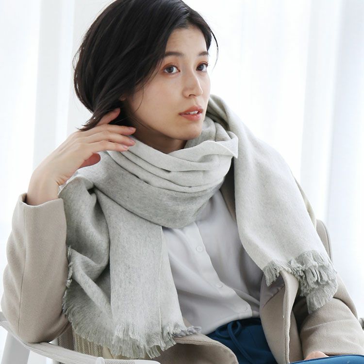 カシミヤ 100% ストール バイカラー リバーシブル デザイン