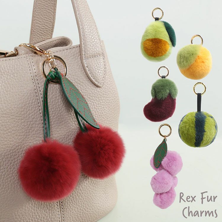 バッグチャームファーチャーム大人かわいいレッキスファー