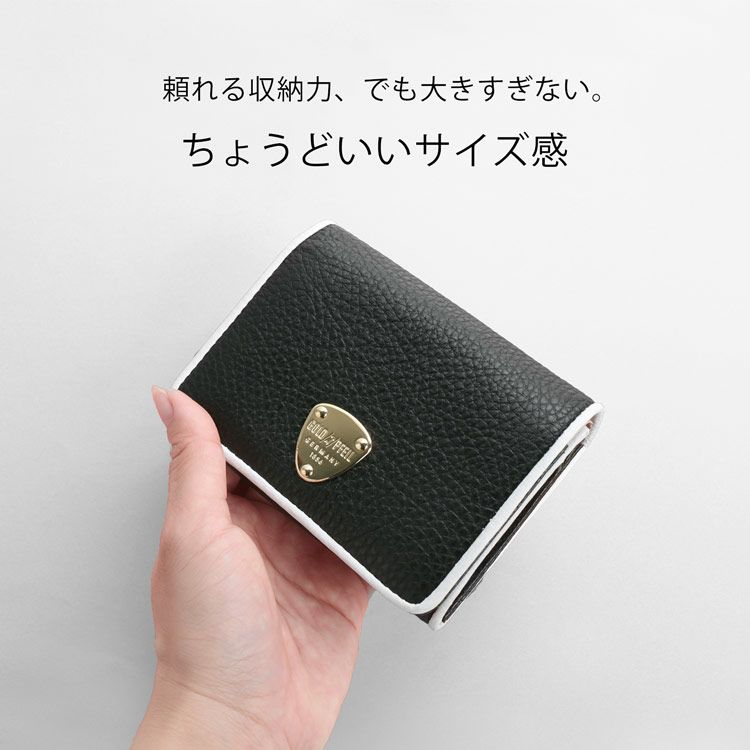 ゴールド牛革折財布 ゴールド 二つ折り財布 8Z－B021 | Wallet COMME des