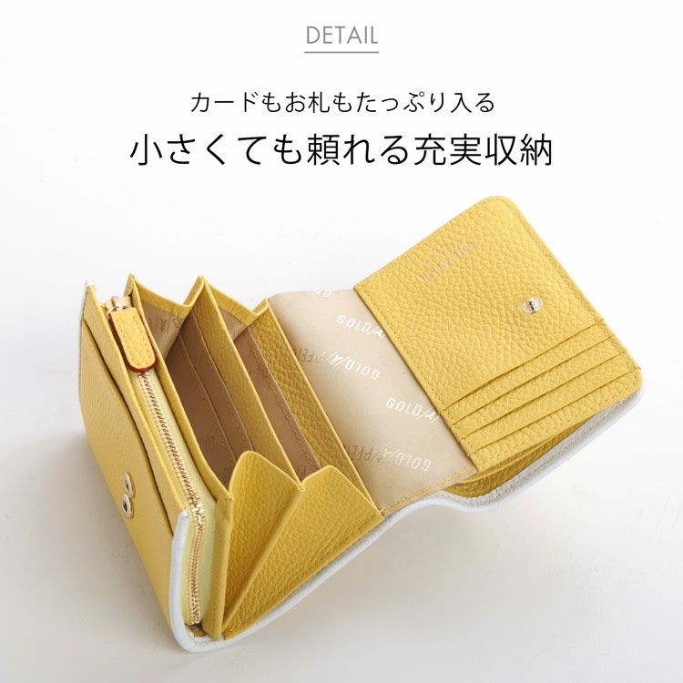 GOLD PFEIL 折り財布 レディース 本革 バイカラー 牛革 財布