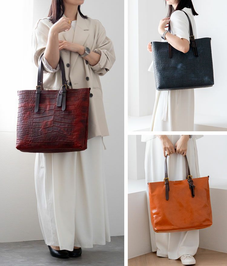 HALEIN牛革切りっぱなしトートバッグ