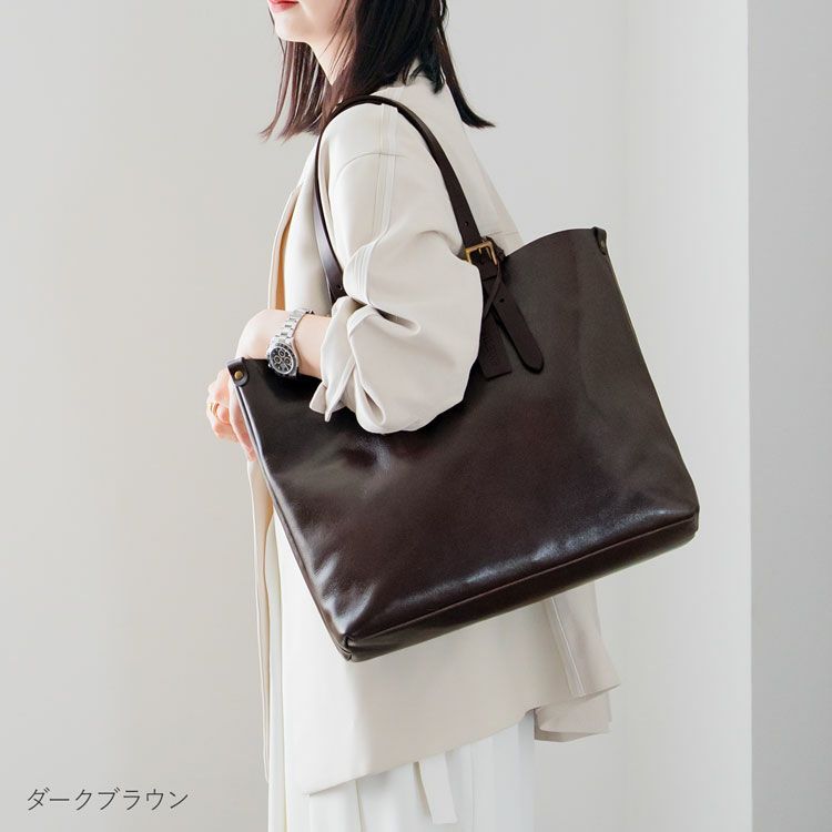 HALEIN牛革切りっぱなしトートバッグ