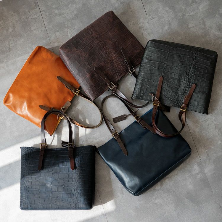 HALEIN牛革切りっぱなしトートバッグ