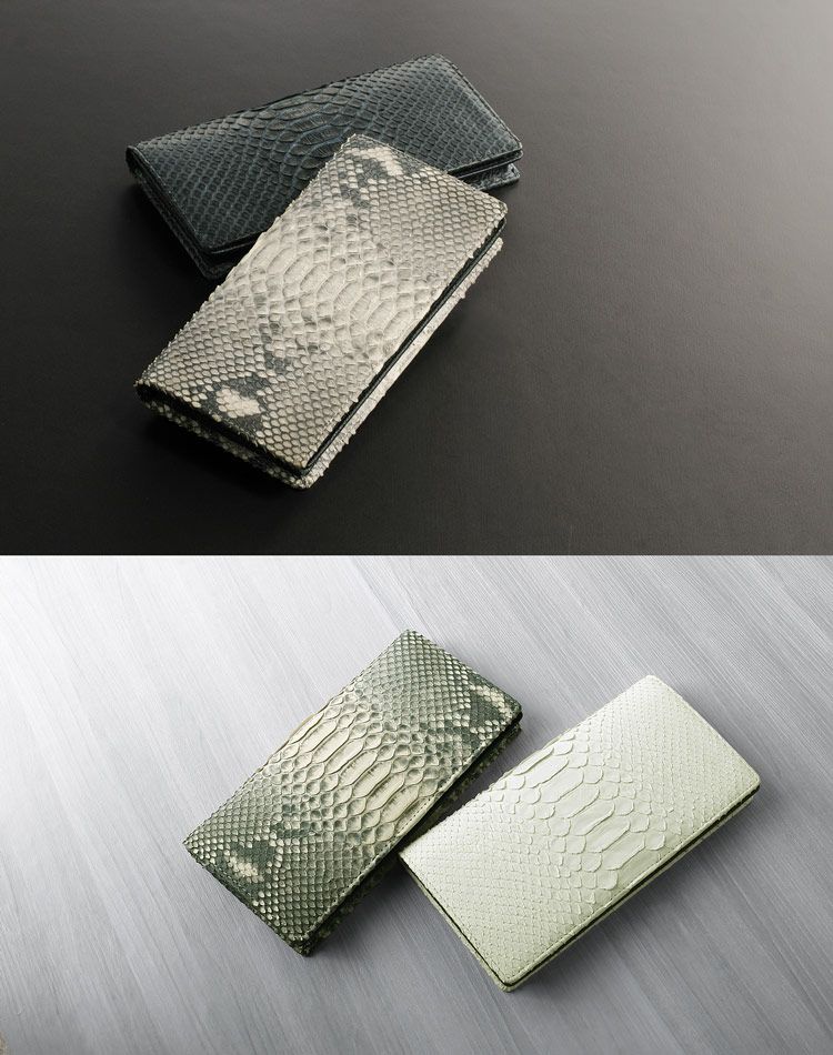 HALEINE[アレンヌ]ダイヤモンドパイソン長財布二つ折束入れ/レディース(No.06000755)