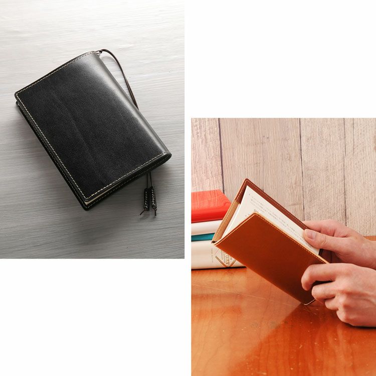 [Jamale]ジャマレ牛革ブックカバー日本製栃木レザー文庫サイズ(No.07000063)