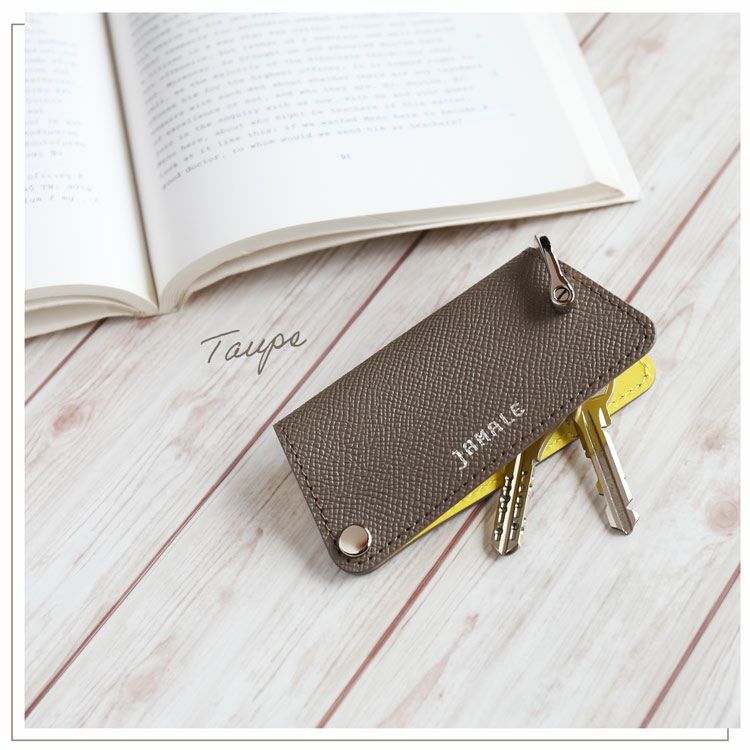 Jamaleスマートキーケース本革バイカラーレディースコンパクト日本製牛革