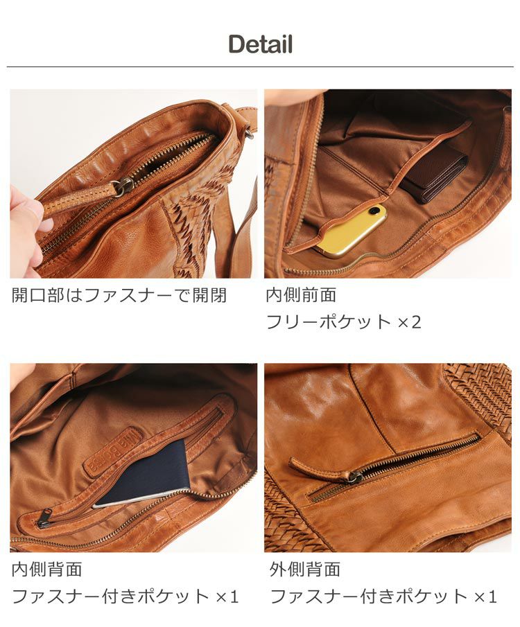 Mia Borsa 本革 メッシュショルダーバッグ レディース 5F