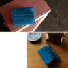 ブルー財布牛革レディース