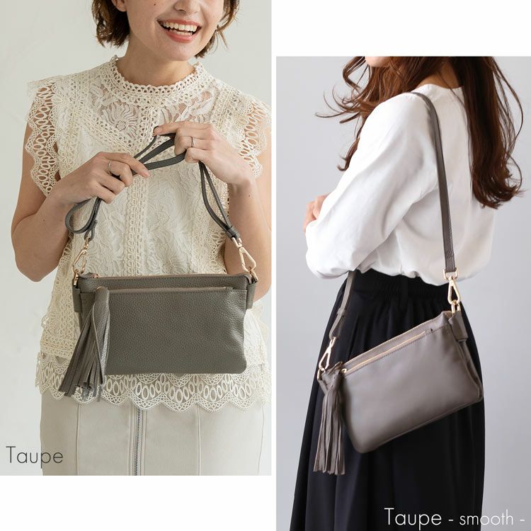 コーデ上手シンプル牛革レザーミニバッグ