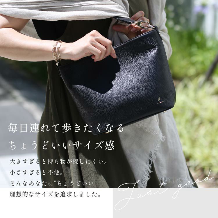 mieno本革ワンショルダーバッグ使いやすいサイズ