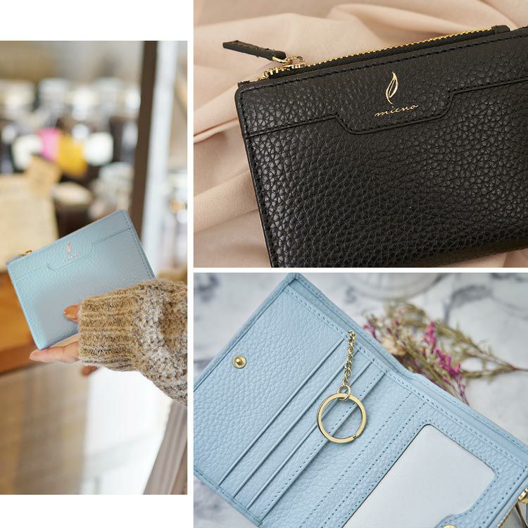 mienoスピラレザーミニ財布マルチケース