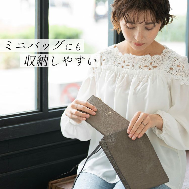 mienoスピラレザー長財布レディース薄い薄型サイフ