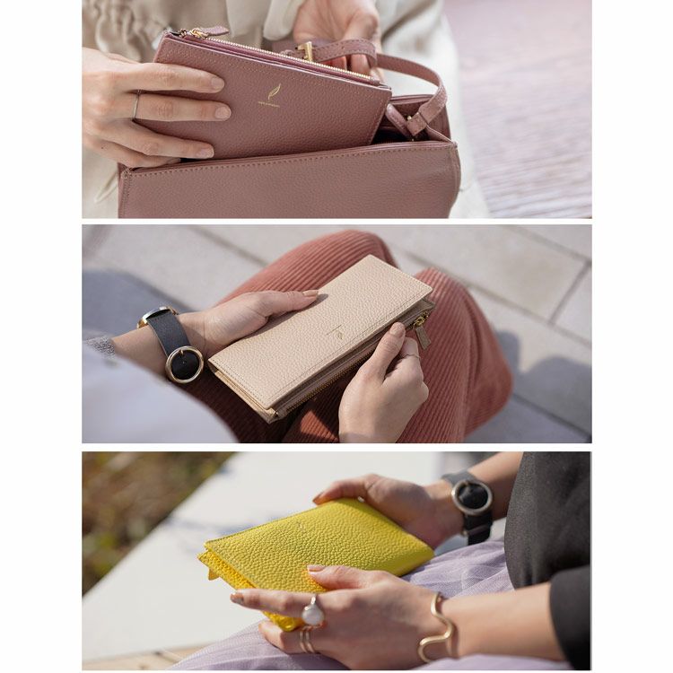 mienoスピラレザー長財布レディース薄い薄型サイフ