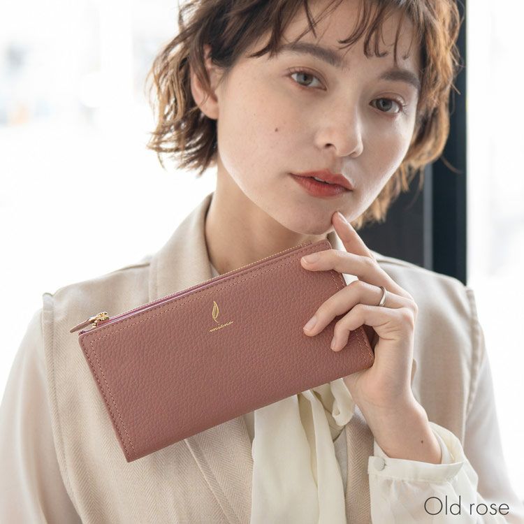 mienoスピラレザー長財布レディース薄い薄型サイフ