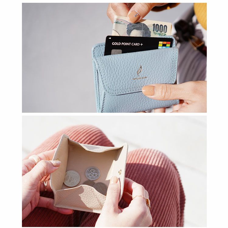 mienoスピラレザー薄型ミニ財布