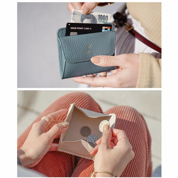mienoスピラレザー薄型ミニ財布
