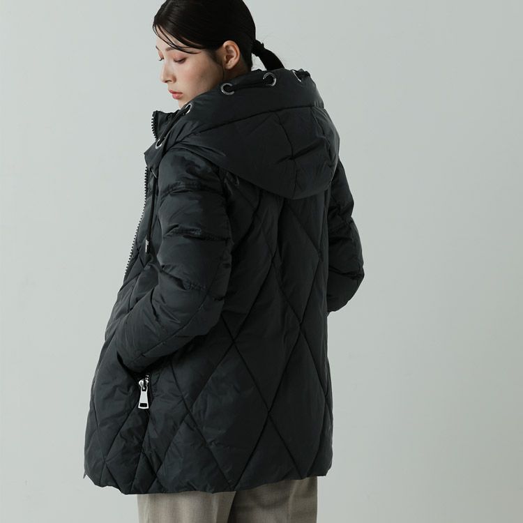 ダウンコートレディース黒ブラック