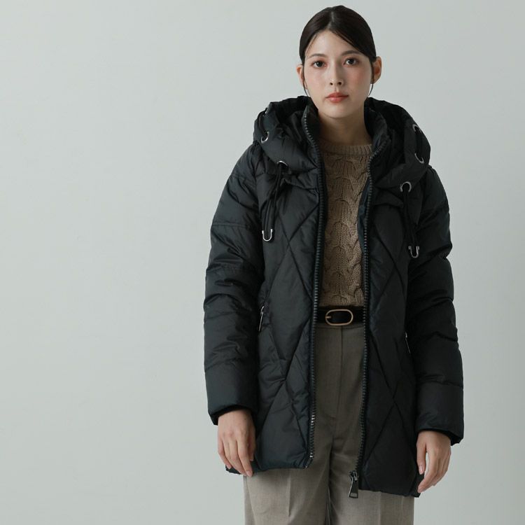 ダウンコートレディース黒ブラック