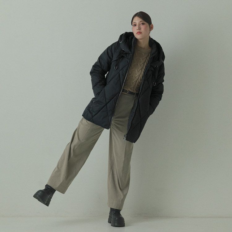 ダウンコートレディース黒ブラック