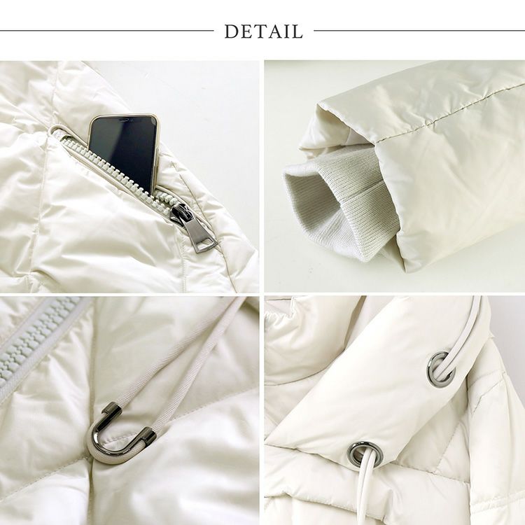 ダウンコートレディースフード付き